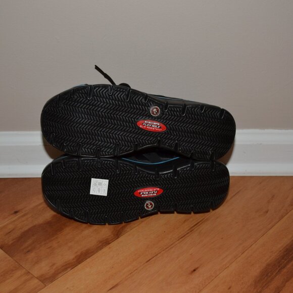 Skechers Work NWT Synergy Sandlot Alloy Toe Black/Teal Lace up Work shoes, 9 - Picture 9 of 15